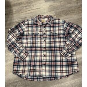 Red Head Brand Co. Flannel Button Up Mens Long Sleeve Collared Shirt Size 2 XL